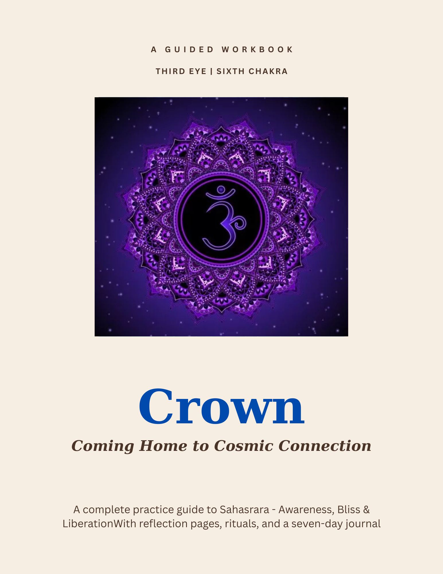 The Crown Chakra (Sahasrara) Workbook e-book cover by Dr S Pujah The Crown Chakra (Sahasrara) Workbook e-book cover by Dr S Pujah