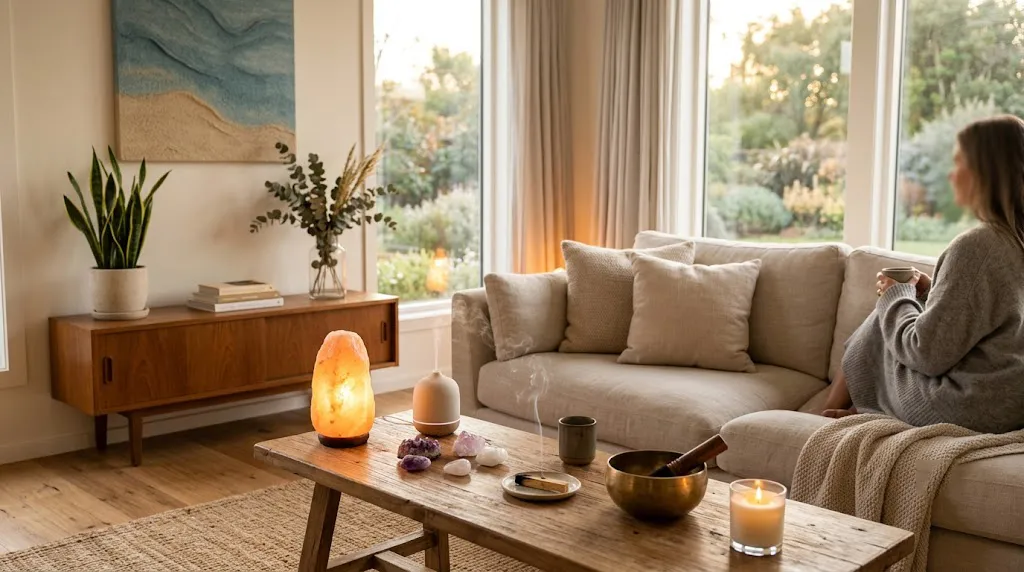Calm home with soft light and sound — Dr S Pujah on calming space frequencies.