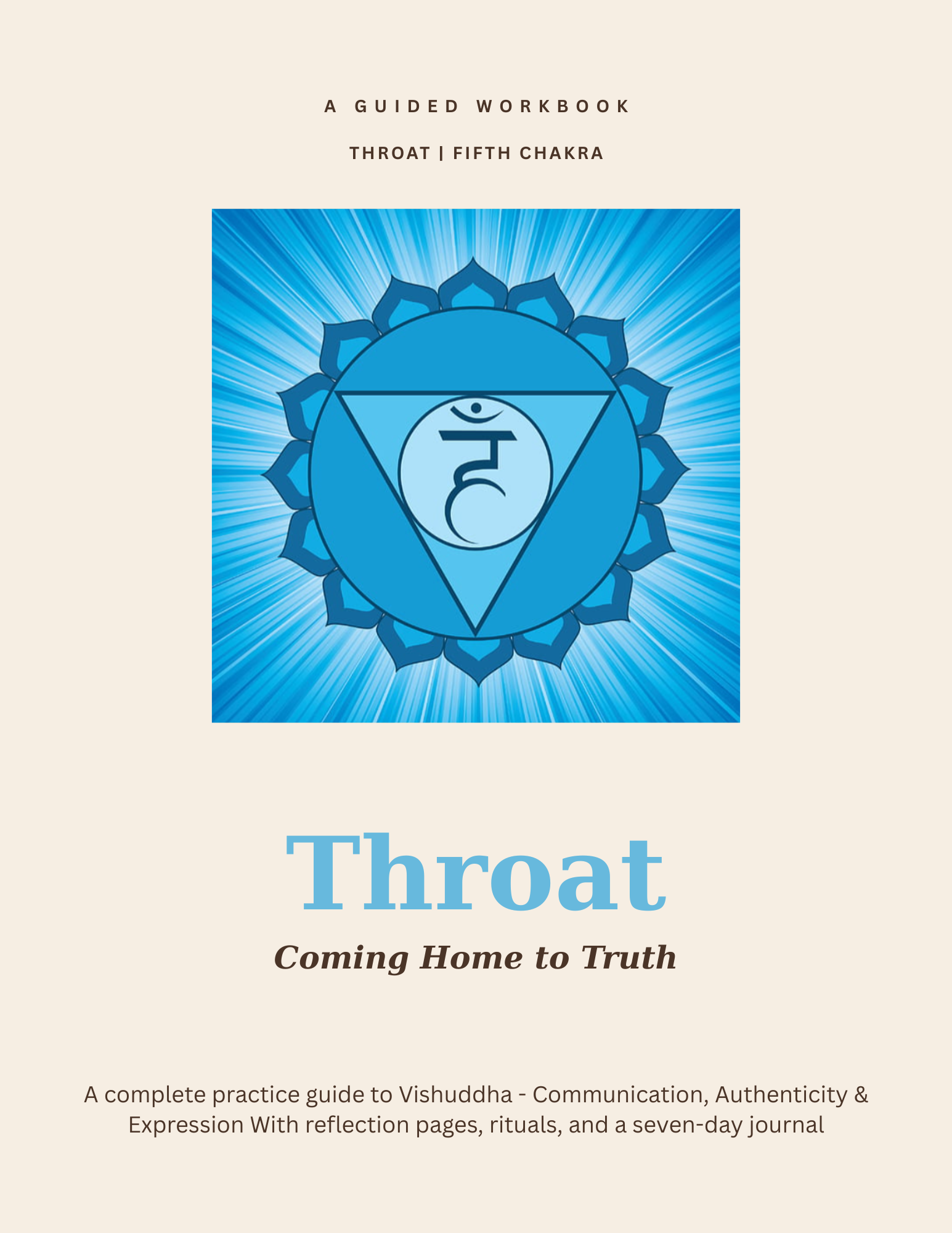 The Throat Chakra (Vishuddha) Workbook e-book cover by Dr S Pujah The Throat Chakra (Vishuddha) Workbook e-book cover by Dr S Pujah